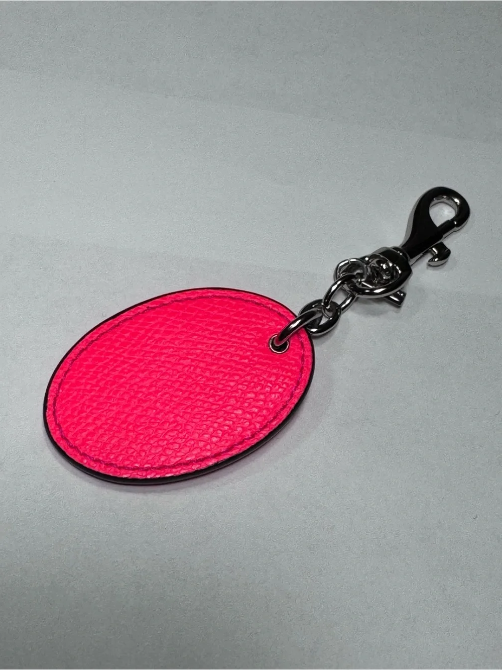 Rare Coach Badlands Leather Oval Bag Charm Key Fob